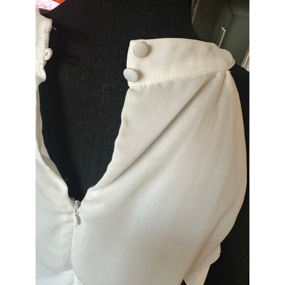 Isla Maude White Ruffled Tiered Blouse - Picture 5 of 7